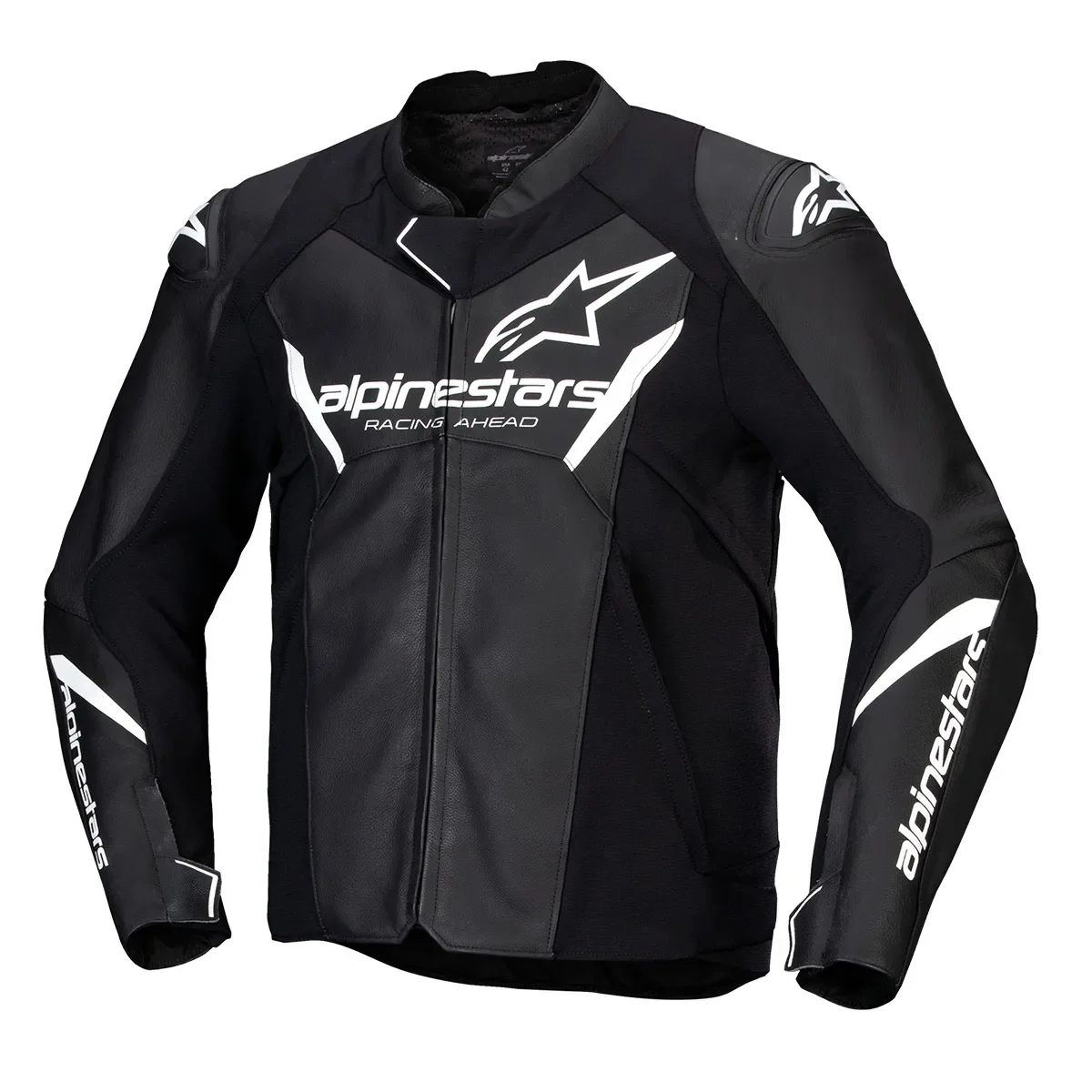 Jaqueta Alpinestars Masculina Couro Faster V3 Preto/Branco